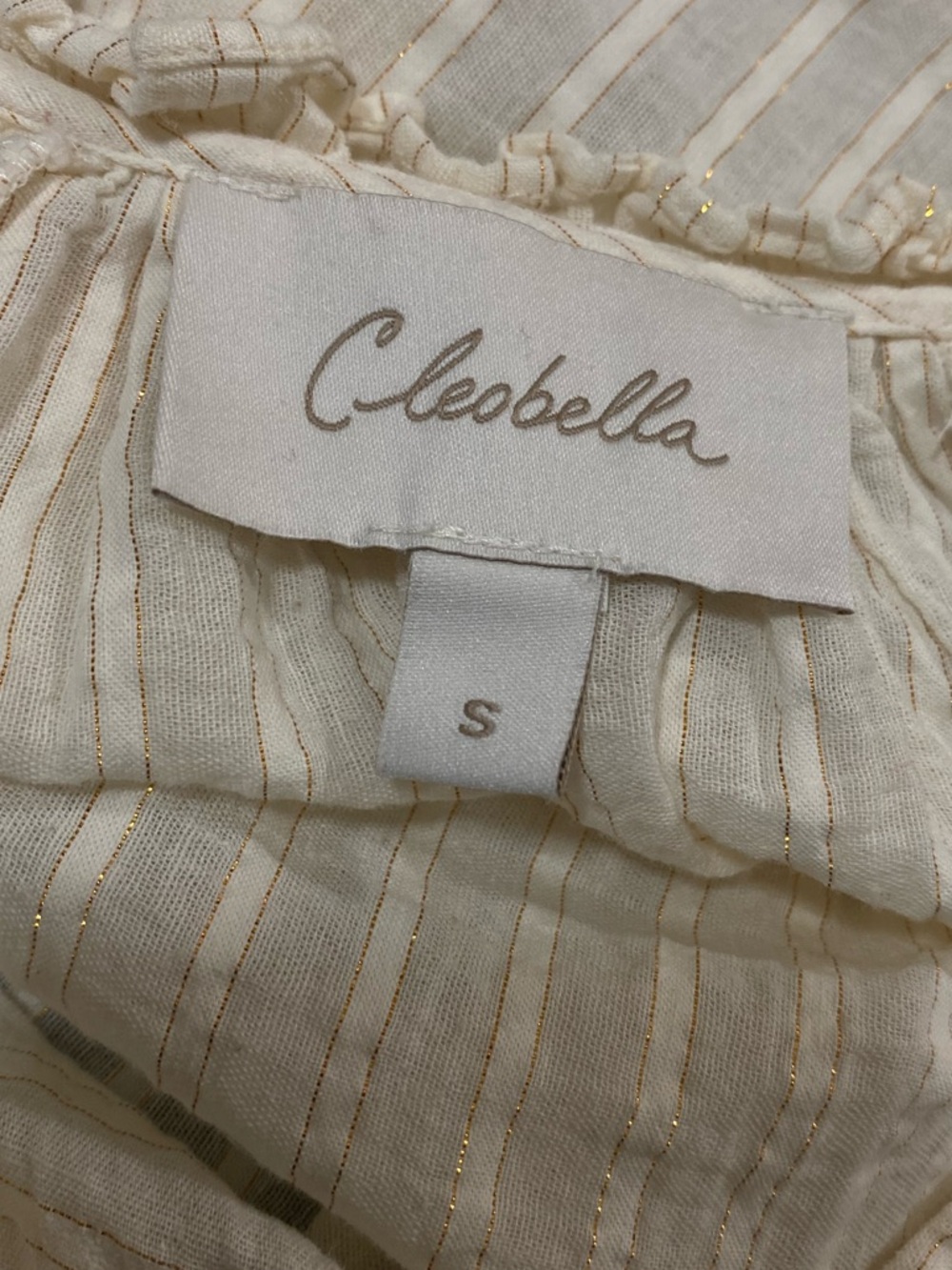 Cleobella Cream Ruffle-Trim Button Front Blouse - Picture 4 of 7